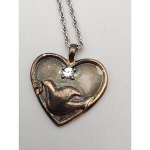 Gorham Sterling Serenity Prayer Heart Pendant 20"